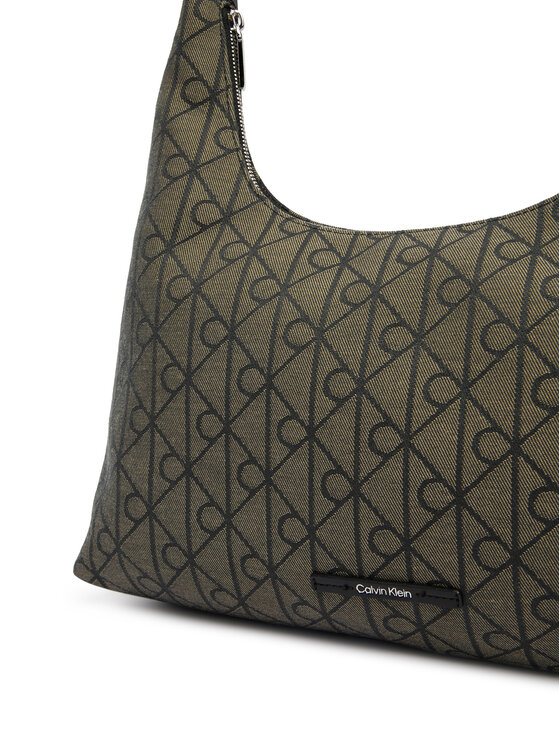 Calvin Klein Calvin Klein Дамска чанта Emblem Jacquard LV04F3635G Каки