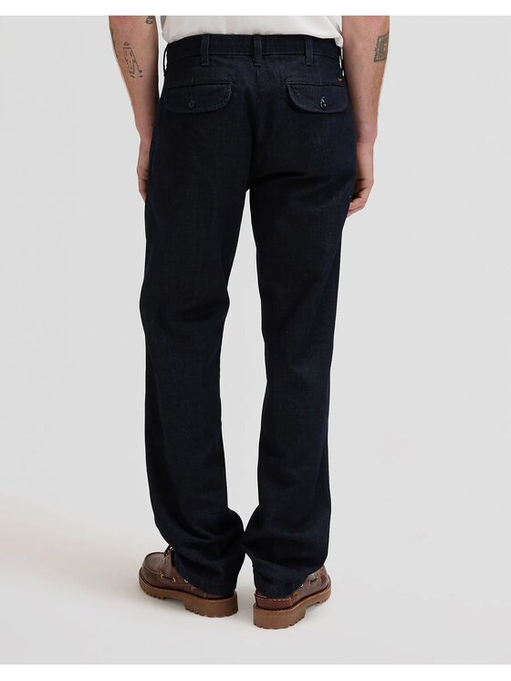 Lee Lee Spodnie materiałowe PLEATED CHINO Granatowy Straight Fit
