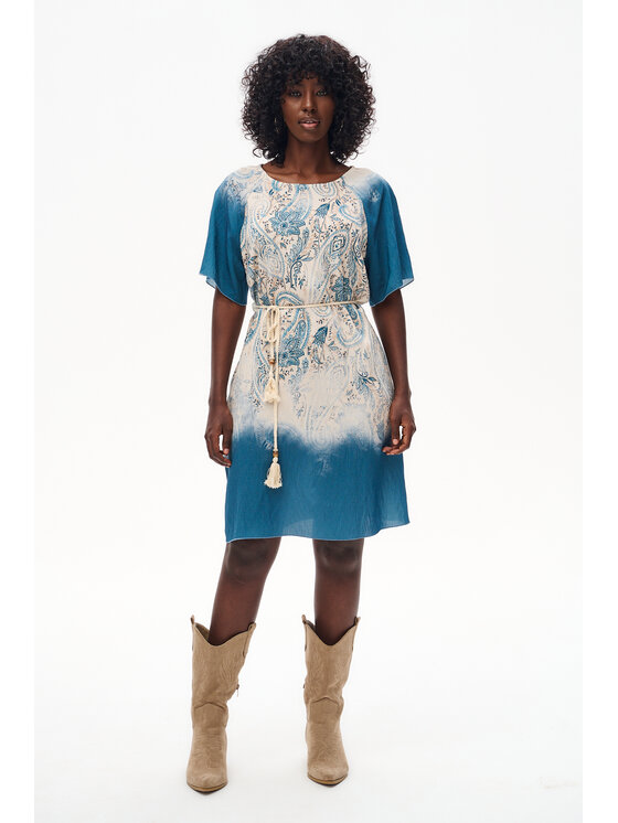 blue shadow blue shadow Sukienka codzienna Malajka Niebieski Regular Fit