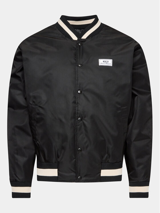 Mercer Amsterdam Mercer Amsterdam Μπόμπερ μπουφάν Unisex Re-Varsity MEAP231010 Μαύρο Regular Fit