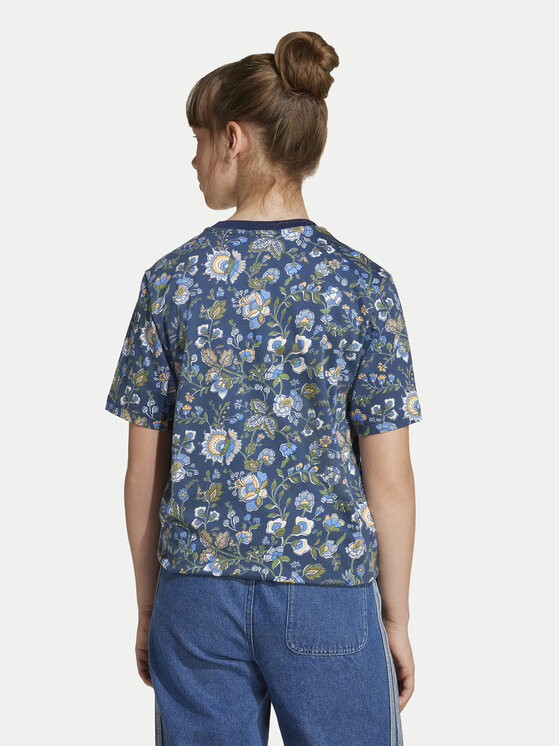 adidas adidas T-shirt Liberty London JV7818 Tamnoplava Loose Fit