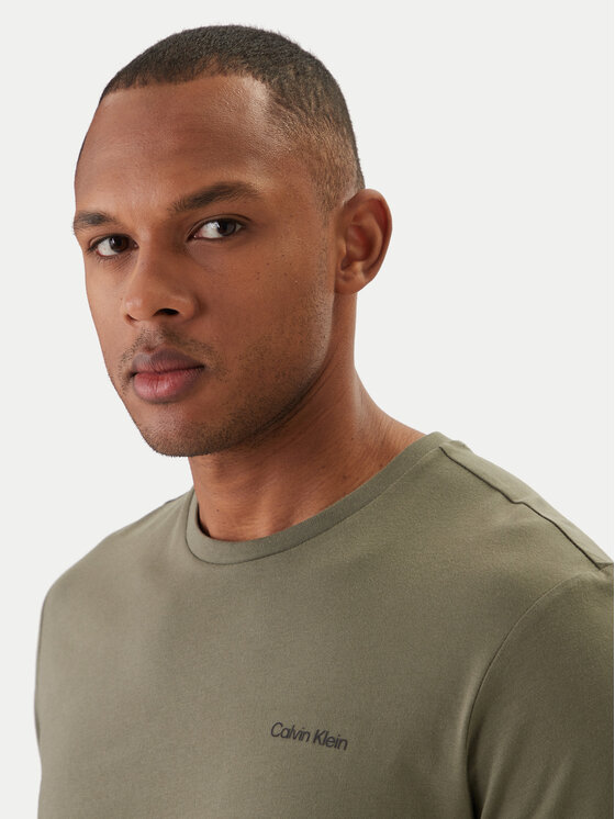 Calvin Klein Calvin Klein T-Shirt Micro Logo LV04LC255G Grün Regular Fit