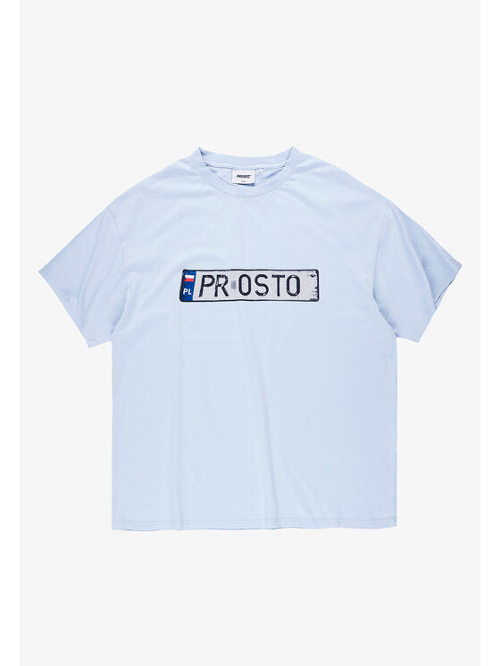 PROSTO. PROSTO. T-Shirt Plates Niebieski Oversize