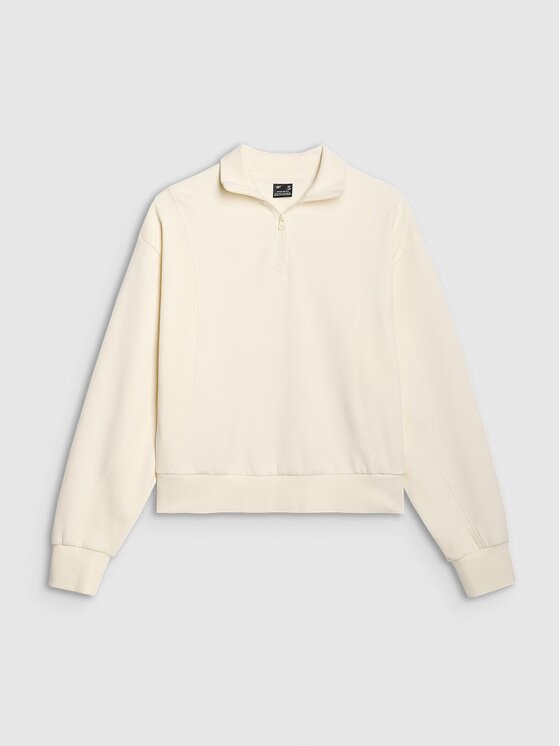 4F 4F Felpa 4FWSS25TSWSF1545-11S Bianco Regular Fit