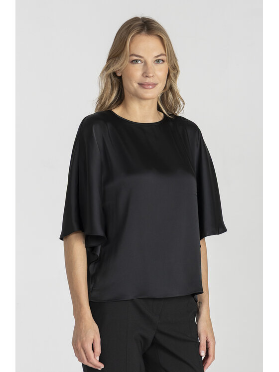 Deni Cler Milano Deni Cler Milano Bluzka W-DC-1263-E5-A9-90-1 Czarny Loose Fit