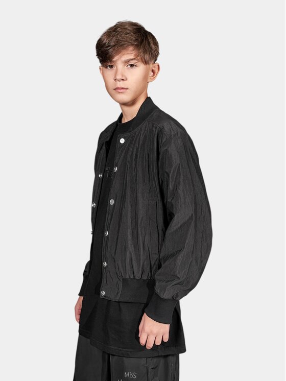 MADE BY SOCIETY MADE BY SOCIETY Kurtka przejściowa Bomber - J37797 Czarny Basic Fit