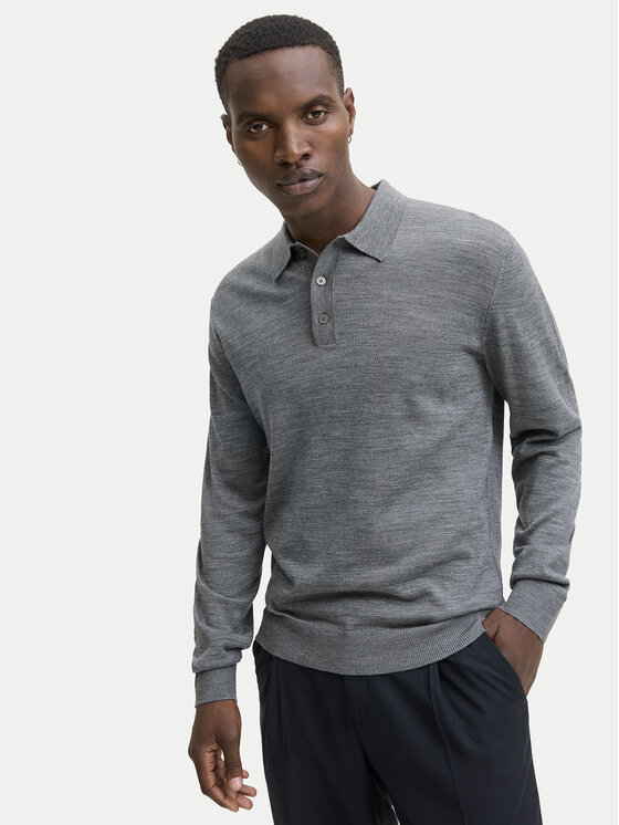 Jack & Jones Jack & Jones Sweter Merino 12281757 Szary Regular Fit