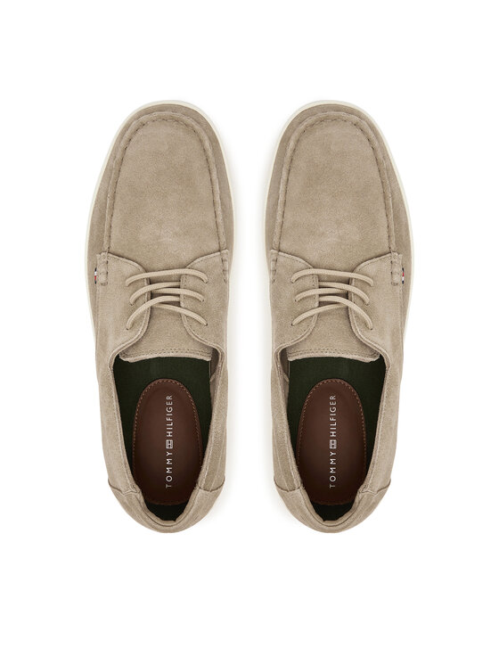 Tommy Hilfiger Tommy Hilfiger Félcipő Casual Suede Stitch Toe Hybrid FM0FM05707 Bézs