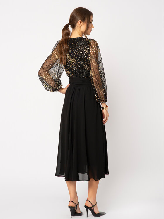 LIDIA KALITA LIDIA KALITA Sukienka wieczorowa Camille Czarny Flare Fit