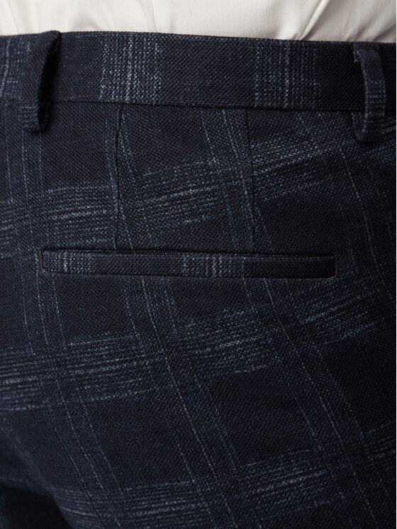 HUGO HUGO Текстилни панталони Hesten263X-H spo50565367 Тъмносин Extra Slim Fit