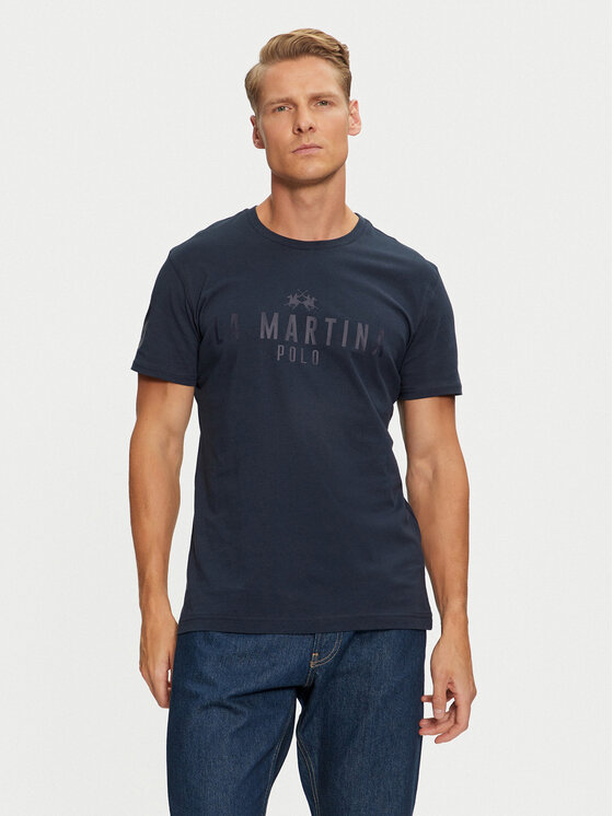 La Martina T-shirt ZMR322 JS206 Tamnoplava Regular Fit