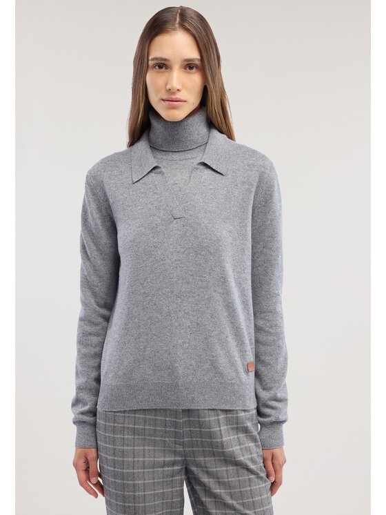 Trussardi Trussardi Sweter M0496001299N0M3 Szary Regular Fit