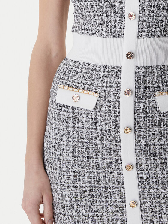 Guess Guess Trikotažinė suknelė W6RK42 Z0361 Pilka Regular Fit