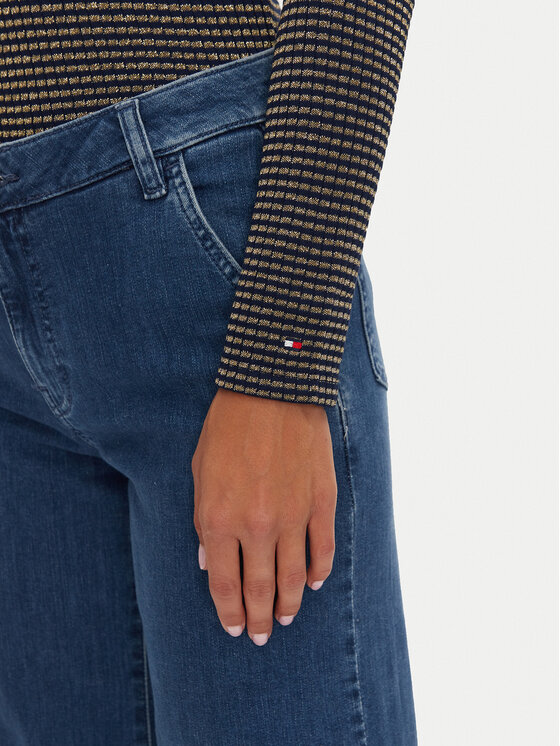 Tommy Hilfiger Tommy Hilfiger Rollkragenpullover WW0WW42905 Dunkelblau Slim Fit