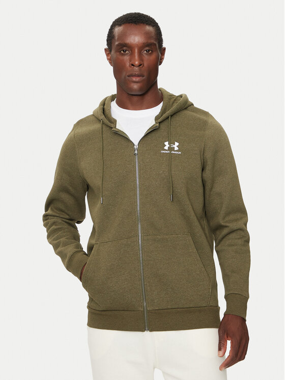 Under Armour Džemperis ar kapuci Essential Fleece 1373881 Zaļš Regular Fit