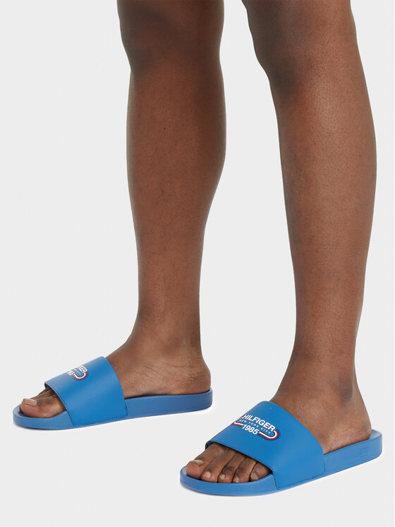 Tommy Hilfiger Tommy Hilfiger Шльопанці Rwb Hilfiger Oly Pool Slide FM0FM05019 Голубий
