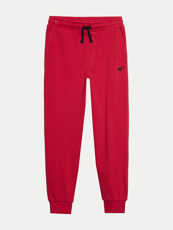 4F 4F Spodnie dresowe 4FJWSS24TTROM591 Czerwony Regular Fit
