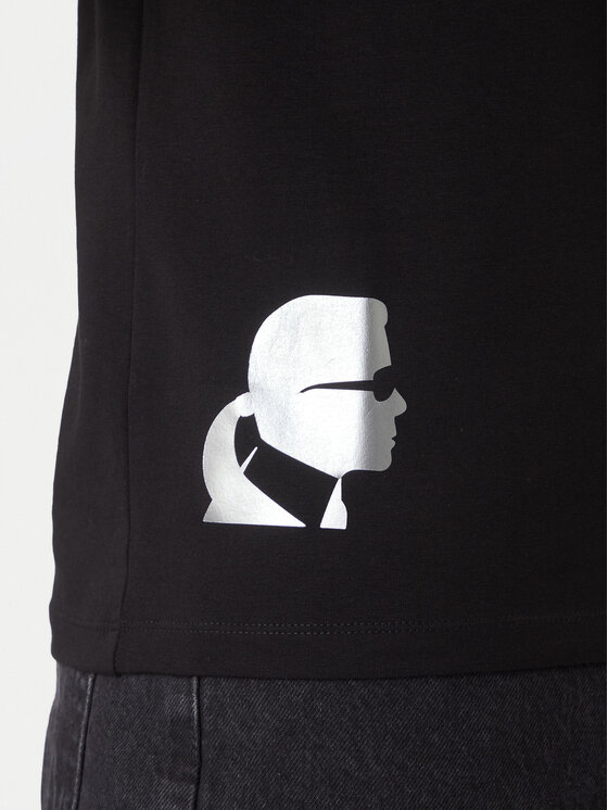 KARL LAGERFELD KARL LAGERFELD Majica 755403 554235 Črna Slim Fit