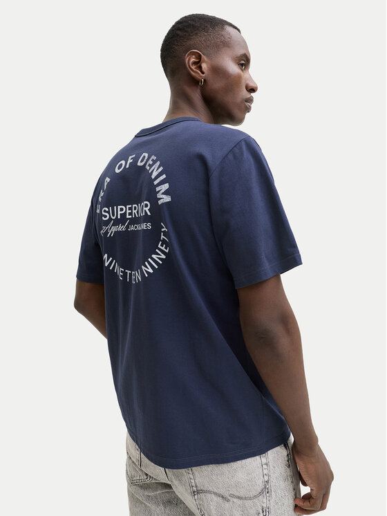 Jack & Jones Jack & Jones T-Shirt Edover 12288005 Σκούρο μπλε Regular Fit