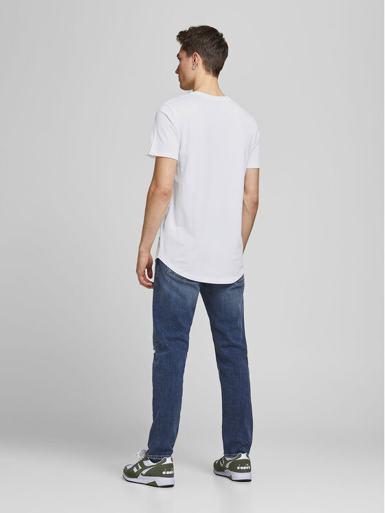 Jack&Jones Jack&Jones Majica Noa 12113648 Bela Long Line Fit