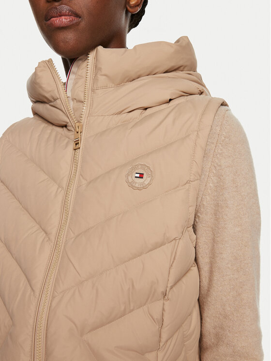 Tommy Hilfiger Tommy Hilfiger Varrukateta jakk Chevron WW0WW42624 Beež Regular Fit
