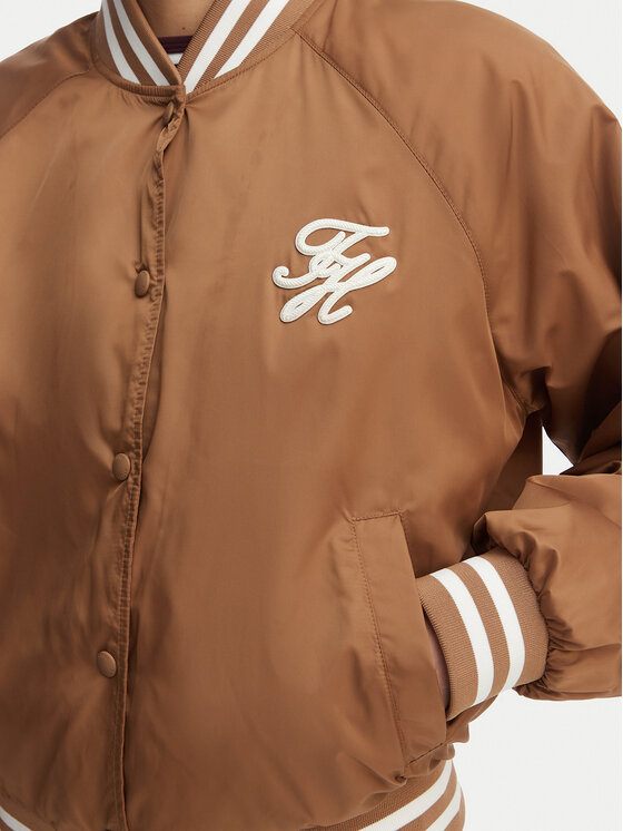 Tommy Hilfiger Tommy Hilfiger Bomber-jakk Logo Appliqué WW0WW48618 Helepruun Regular Fit