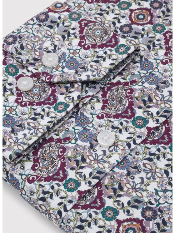 Pako Lorente Pako Lorente Koszula P26WF-1X-008 Bordowy Slim Fit