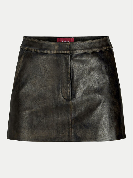 JJXX JJXX Rock aus Kunstleder Selma 12271904 Schwarz Slim Fit