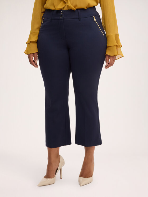 Fiorella Rubino Fiorella Rubino Spodnie materiałowe P069L002460N034 Niebieski Flare Fit