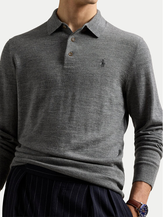 Polo Ralph Lauren Polo Ralph Lauren Πουλόβερ 710941104003 Σκούρο γκρι Regular Fit
