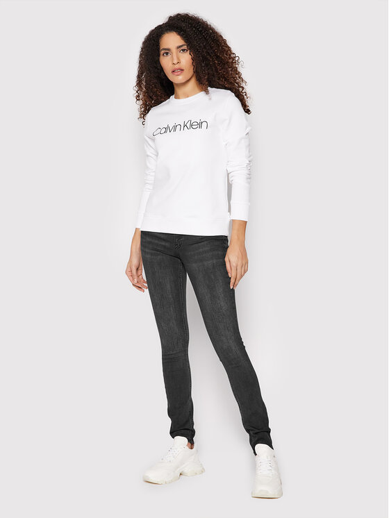 Felpa Core Logo K20K202157 Bianco Regular Fit