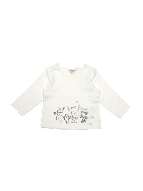 Kanz Kanz Bluzka 0003513-1050 Biały Basic Fit