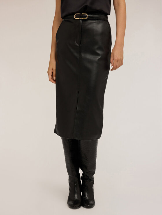 Motivi Motivi Spódnica midi 1329Q001156N033 Czarny Regular Fit