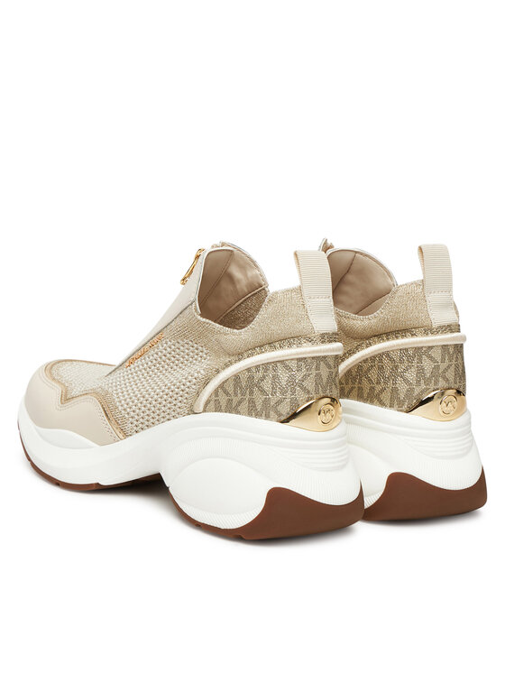 MICHAEL Michael Kors MICHAEL Michael Kors Sneakersy Zuma Mixed-Media Trainer 43F5ZUFP2L Złoty