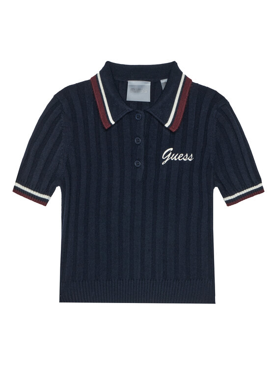 Guess Guess Polo majica J5BP01 Z1152 Mornarsko modra Regular Fit