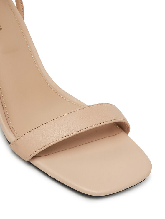 Tommy Hilfiger Tommy Hilfiger Босоніжки Leather Knots Kitten Sandal FW0FW08424 Бежевий