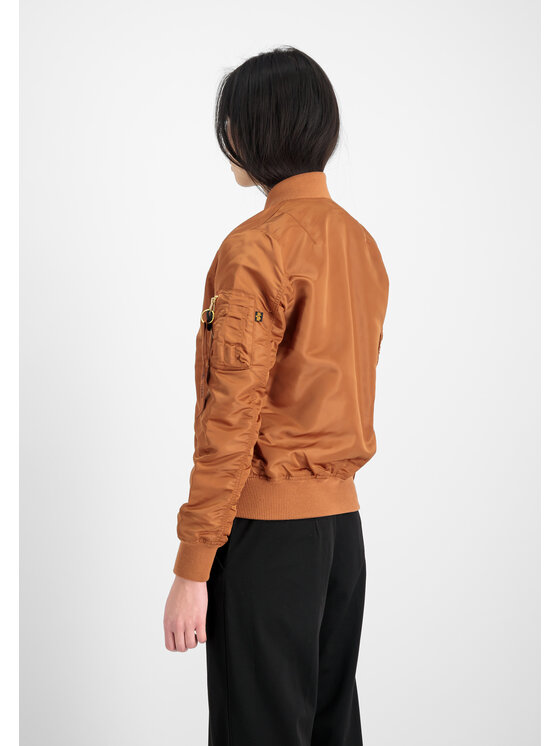 Alpha Industries Alpha Industries Kurtka bomber MA-1 VF Light Bomber Jacket Women Brązowy Slim Fit