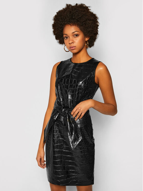 Vestito in similpelle Lovere 16240520 Nero Regular...