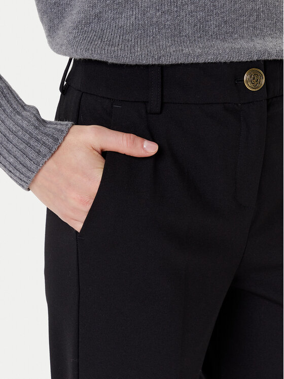 Marella Marella Kalhoty z materiálu Aletta 2523786014 Černá Regular Fit