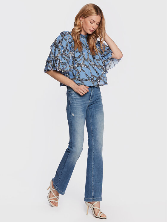 Silvian Heach Silvian Heach Bluză GPP23181BL Albastru Regular Fit