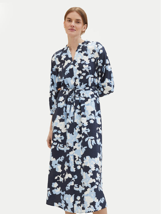 Tom Tailor Tom Tailor Košilové šaty 1040361 Modrá Regular Fit