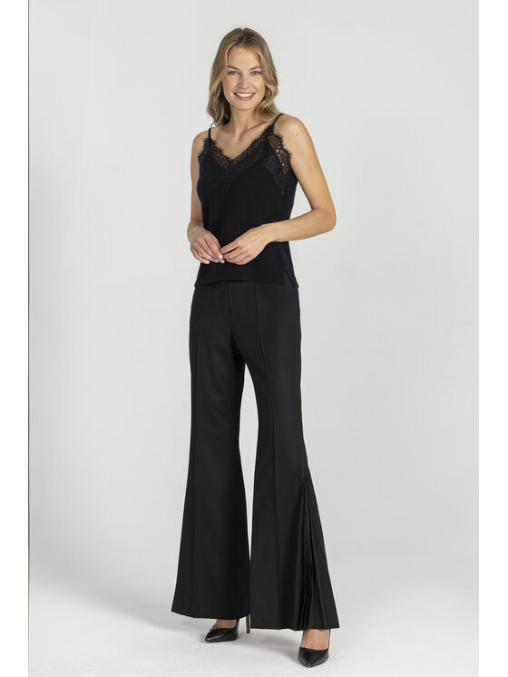 Deni Cler Milano Deni Cler Milano Spodnie materiałowe W-DC-5258-E5-K2-90-1 Czarny Loose Leg