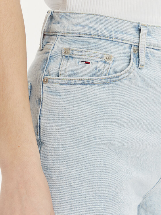 Tommy Jeans Tommy Jeans Blugi Julie DW0DW17613 Albastru celest Straight Fit