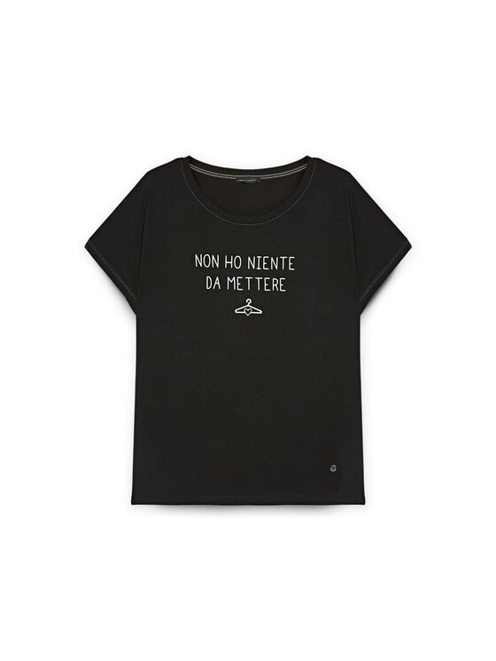 Fiorella Rubino Fiorella Rubino T-shirt G211L108595N033 Nero Regular Fit