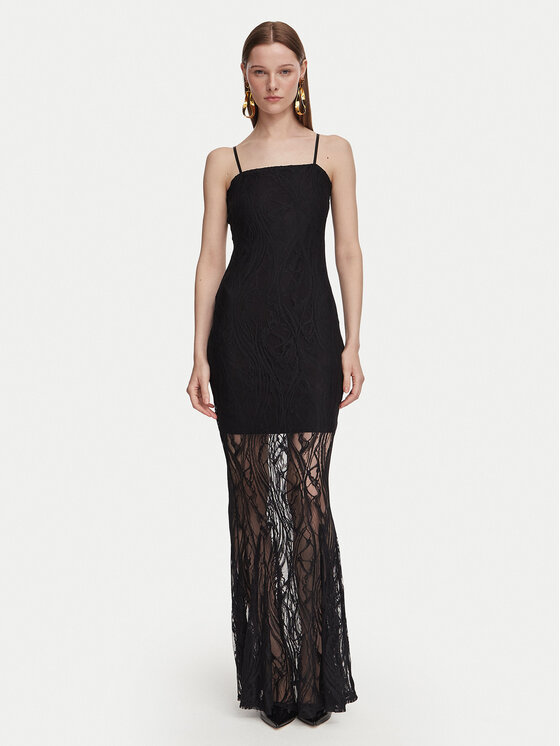 Guess Rochie de seară W6YK12 K4359 Negru Slim Fit