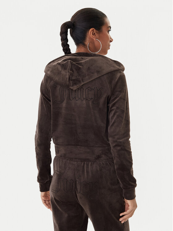 Juicy Couture Juicy Couture Суитшърт Madison JCWAS225306 Кафяв Slim Fit