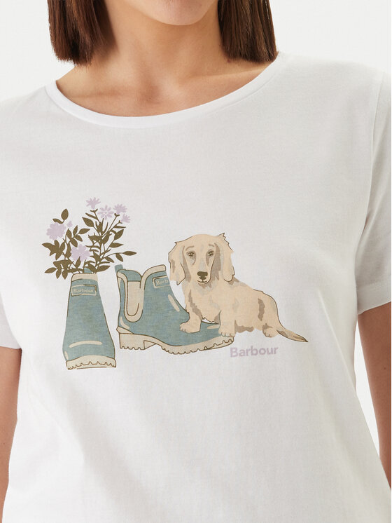 Barbour Barbour Marškinėliai Brambles LTS0712WH11 Balta Regular Fit