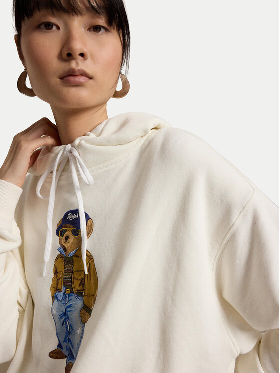 Polo Ralph Lauren Polo Ralph Lauren Džemperis ar kapuci 211B17799001 Balts Regular Fit