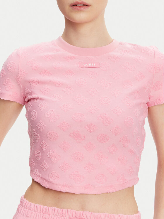 Guess Guess T-shirt V5GP21 KCT02 Rosa Regular Fit