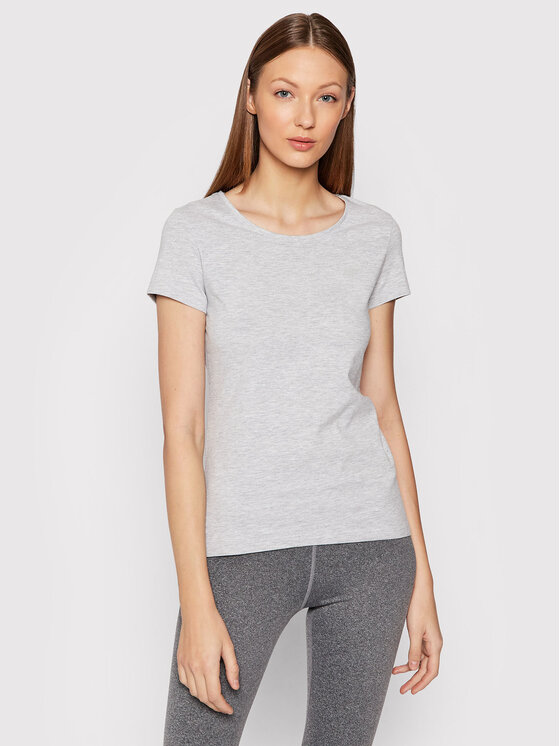 4F 4F T-Shirt NOSH4-TSD350 Szary Regular Fit